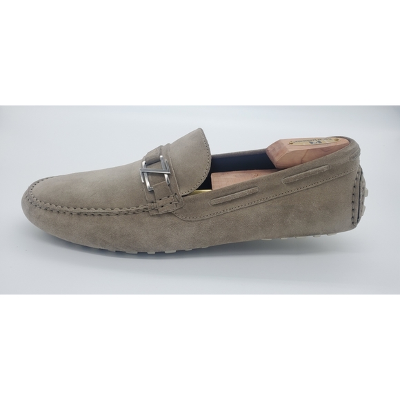 SOLD UK 9 US 10 Gray Suede Loafers NEW - Picture 4 of 9